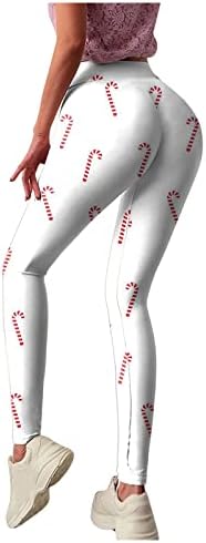 Leggings de Natal feminino personalizado Papai Noel Festa de Snowman Party Leggings Skinny Pants for Yoga Running Pilates Gym