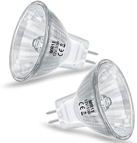 Lâmpadas MR11, lâmpadas de halogênio de 12V 10W 2 pinos, lâmpada de holofotes FTD, base bi-pino GU4, diminuição,