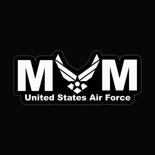 Air Force Mom USAF Decalque Vinil adesivo | Cars Trucks Vans Walls Laptop | Branco | 7,5 x 2,9 pol. Duc953