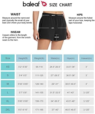 Baleaf Women's Swort Shorts de cintura alta Athletic Casual Summer Shorts Casta de algodão com