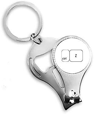 Símbolo do teclado Ctrl Z Art Deco Gift Fashion Penping Ring Ring Tecl Chain Bottle Abridor de garrafa Clipper