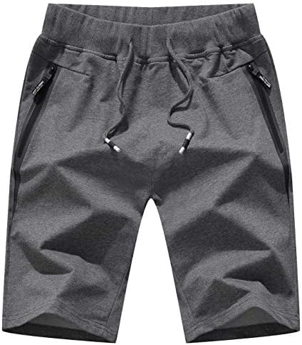 Shorts de shorts de masculino Tansozer shorts de cordão casual com cintura elástica e bolsos de zíper