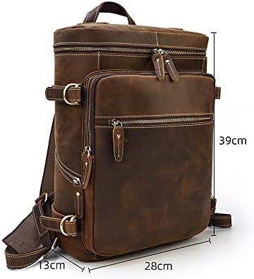 Bolsa de mochila de mochila de couro bolsa de ombro para homens e mulheres de grande capacidade Bolsa de trabalho Bag de viagem casual Daypack