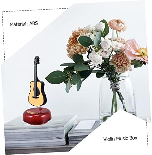 Besportble 2pcs Box Box Box Retro Decor Toys for Girls Wooden Toys Miniature Music Box guitar