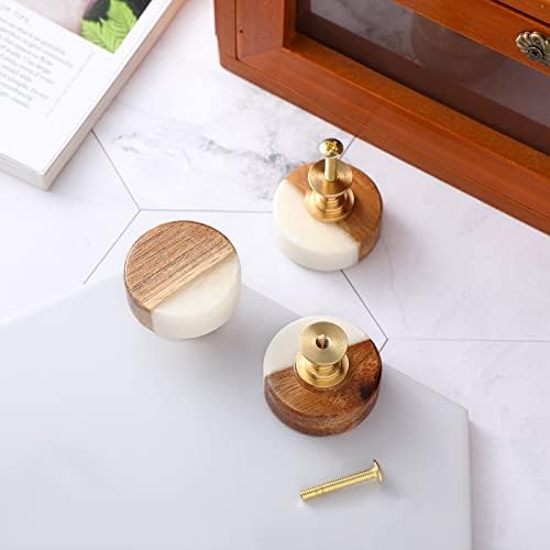 Botões de gabinete de pedra de mármore branco botões de gaveta de madeira maçaneta de cômoda moderna maçaneta