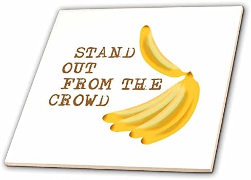 3Drose uma imagem de cinco bananas amarelas. Destaque -se do presente engraçado da multidão - azulejos