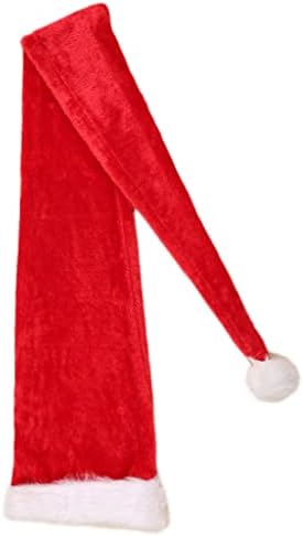 Chapéu de natal pelúcia natal chapéu de santa vermelho+branco chapéu de Papai Noel extra para adultos/filhos menino menina amiga de família luvas e cachecol para mulheres bebês crianças adultos adultos longos longos