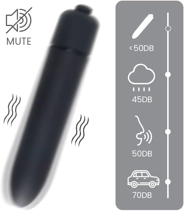 Aphaca Discreet Whisper mamilo silencioso vibrador de bala G-spot, portátil vibração de brinquedo sexual pequeno massageador para mulheres com 10 modos de vibração à prova d'água para estimulação do clitóris de precisão