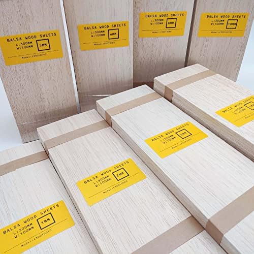10 pacote de 5 mm Balsa folhas de madeira 100 mm x 300 mm de madeira inacabada natural para aeronaves