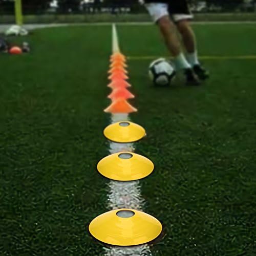 Flbirret 10 PCs Mini Discos de cone de campo - Ferramenta de treinamento de futebol e futebol prático para velocidade