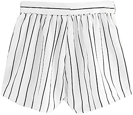 Shorts de cordão casual feminino