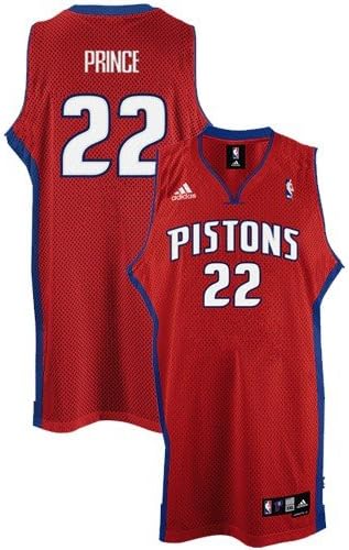 Adidas Tayshaun Prince Jersey Red Swingman 22 Detroit Pistons Jersey
