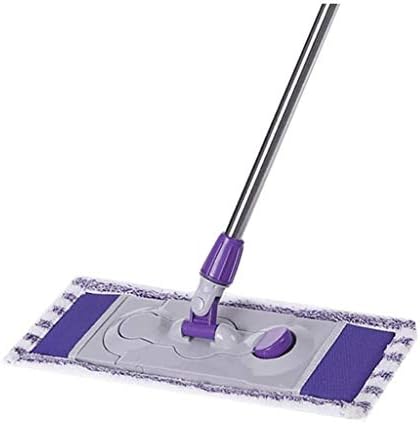 MOP de poeira roxa Houkai, esfregaços de microfibra para limpeza do piso, com alça ajustável extensível e almofadas de esfregaços laváveis