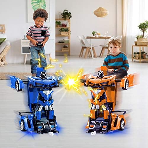 AMENON Remote Control Transform Car Robot Toy para meninos Kids Teens Toys com luzes Carro RC 2,4 GHz 1:18