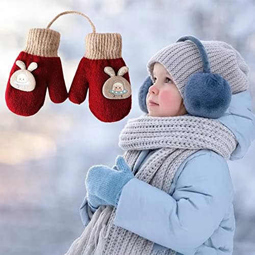 Qvkarw para luvas de inverno para bebês luvas de luvas para crianças luvas de esqui meninos neve quente neve lutas
