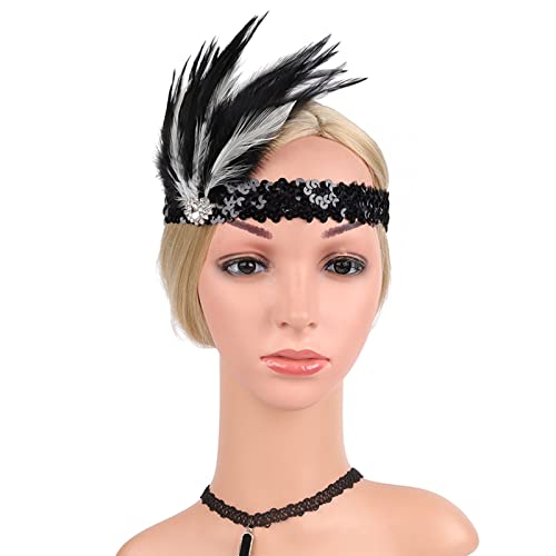 Flapper Band Head Feather Capace