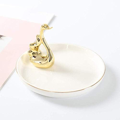 Decorações Shisyan Y-Lkun Art Craft Swan Bandeja de jóias Display Stand bandeja Decoração do quarto