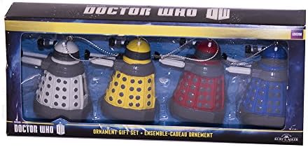 Kurt Adler Doctor Who Dalek Ornament Gift, 2,25 polegadas, conjunto de 4