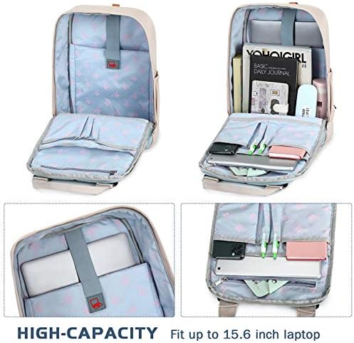 MYHOZEE Laptop Mackpack 15,6 polegadas, mochilas estéticas da faculdade para mulheres mochilas de viagem