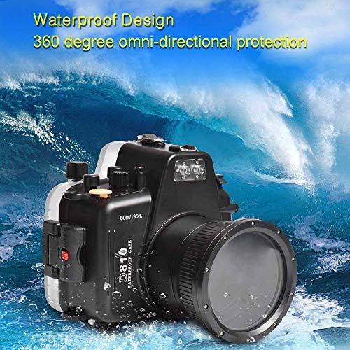 SeaFrogs para Nikon D810 Câmera 60m/195 pés subaquática Caso de casas à prova d'água