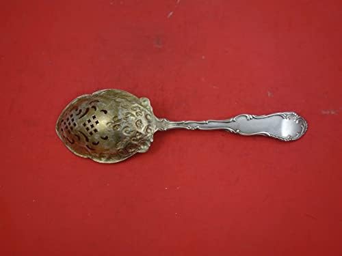 Inglês antigo de Towle Sterling Silver Ice Spoon Floral 7 7/8
