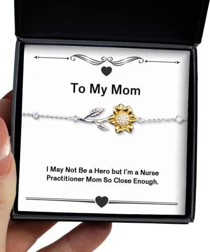 Pegue a origem real inspira presentes da mãe, posso não ser um herói, mas sou uma enfermeira mãe tão perto o suficiente, pulseira de girassol de Natal para mamãe