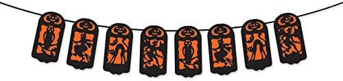 Frelações de Halloween vintage de beistle Decorações assustadoras, 7 x 6 ', preto/laranja
