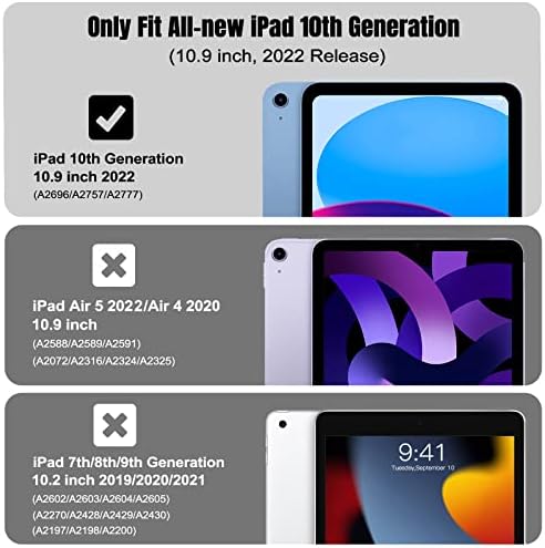 Timovo iPad 10th Geração Caso 2022, Caso do iPad da 10ª geração com porta -lápis, capa protetora
