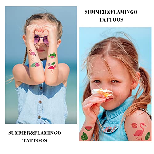 Tatuagem temporária de Flamingo Tattoos Falsos Tatuagens de Verão Suprimentos de Tatuagem Tropica