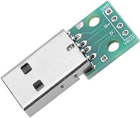 Walfront USB Breakout Board Mini USB para mergulhar a placa de adaptador 10pcs USB Tipo um plugue masculino para DIP Placa de conversor 4 pinos Dipe 2,54mm Pitch