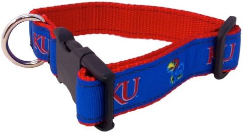 NCAA Kansas Jayhawks Dog Collar, Royal, X-Small