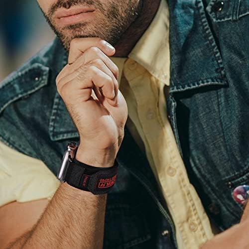 V.R.Hope Watch Band Compatível com Apple Watch 41mm 40mm 38mm para homens, estilo de pulso trançado de tecido para Iwatch Ultra Series 8 7 6 5 4 3 2 1 SE