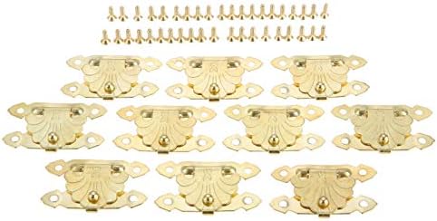 Segurança Hasp Lock 10pc Antique Brass/Gold Padlock Hasp Jewelry Box Hasp Latch Furniture Fivele Clop Lock Bankle
