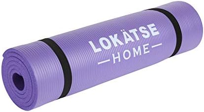 Lokatse Home Exercício tapete para ioga pilates 72 l x 24 w x 2/5 polegadas de espessura não deslizamento com