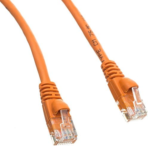 CABO CENTRAL LLC CAT 6 Cabo Ethernet 100 pés laranja - UTP Booted - Cabo de patch de internet de alta velocidade com conector RJ45, cabo de rede de computador de 100 pés