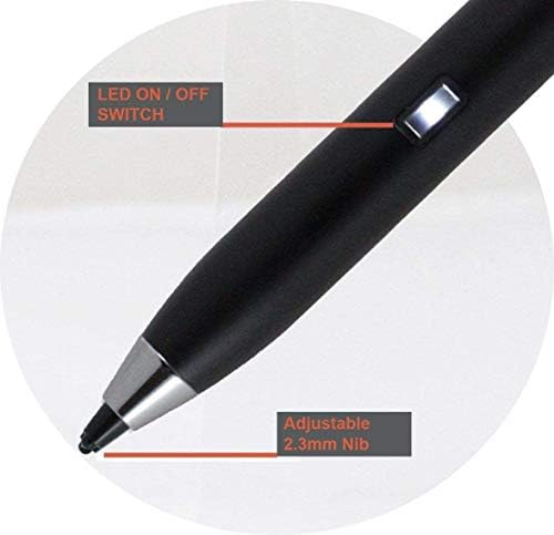 Broonel Black Point Fine Digital Active Stylus Pen - Compatível com a Dell Precision 3540 15.5 Mobile Workstation