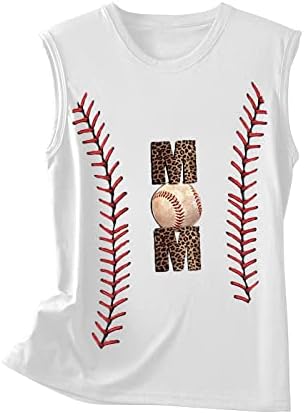 Tampo de tanques de verão lcepcy para mulheres moda de beisebol de beisebol coletor de gesto de tripulação com camiseta sem mangas camisetas casuais