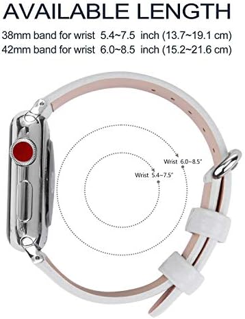 Compatível com a Apple Watch - pulseira de pulseira de couro de 42 mm / 44 mm / 45mm com fecho de aço inoxidável