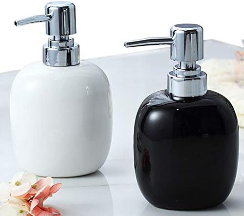 Koqwez33 450 ml garrafa de dispensador de sabão vazio de cerâmica, banheiro recarregável banheiro shampoo de mão