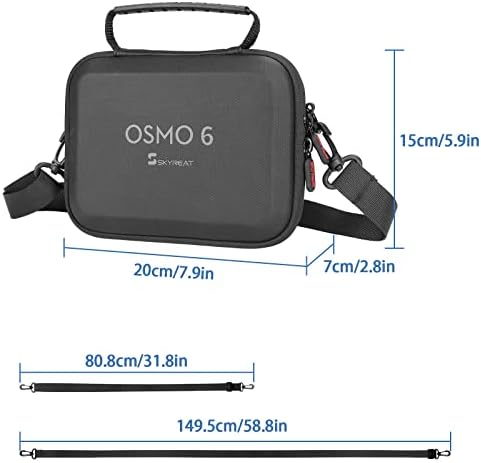 Skyreat OSMO Mobile 6 Case, PU Leather portátil OM 6 Bolsa de ombro de caixa para DJI OM 6 Acessórios para estabilizadores