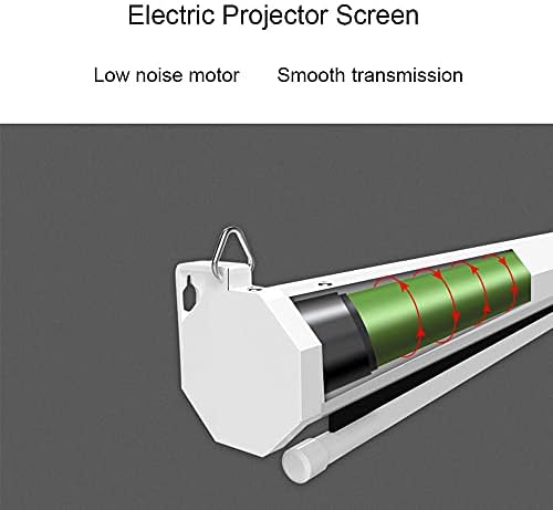 Tela de projeção sxyltnx 100 polegadas 16: 9 Tela do projetor motorizado elétrico branco fosco com