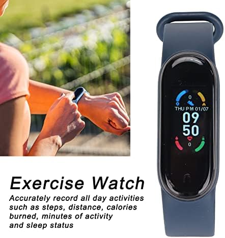 Rastreador de fitness puskei com monitor de freqüência cardíaca, pulseira de atividades de relógios