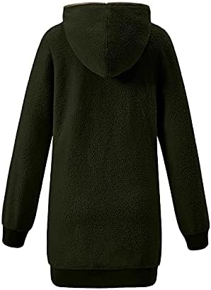 Minge Home Jacket Winter Jacket feminino com capuz Basic manga comprida lapela com conforto jaqueta de cor sólida com zipup de lã conforto