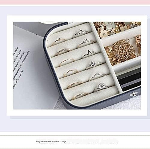 Qiaononai zd205 caixa de judeus jóias jóias portáteis capa multifuncional de grande capacidade de armazenamento de jóias brincos de briols de jóias de jóias