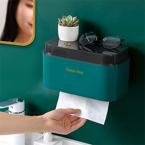 Caixa de toalha de papel genigw punção de papel higiênico grátis de extração de rolagem montada na parede Caixa