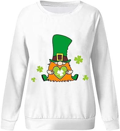 T-shirt do dia de Saint Patricks para mulheres imprimir conforto o pescoço PLUS TAMANHO TOP LUCKY TOP