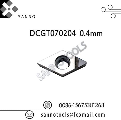 FINCOS! Alta qualidade 1PCS DCGT070202 / DCGT070204 / DCGT070208 PCD CNC Carbide Turning Inserts -: DCGT070202)
