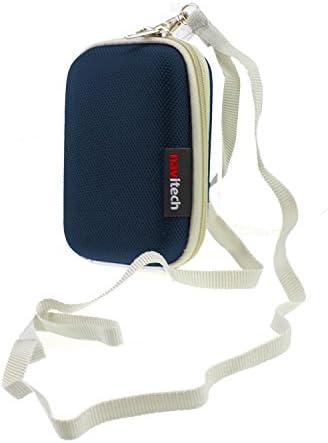 Capa de fone de ouvido com proteção rígida azul de navitech compatível com os fones de ouvido Bluetooth