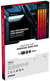 Kingston Fury Renegade RGB 32GB 6000MT/S DDR5 CL32 MEMÓRIA DE MEMÓRIA DE TRABALHA DE DIMM DIMM | Intel XMP 3.0 | Tecnologia de sincronização infravermelha | Estabilidade de overclock | KF560C32RSA-32