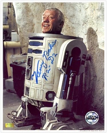 Kenny Baker autografou 8x10 dentro da foto R2-D2